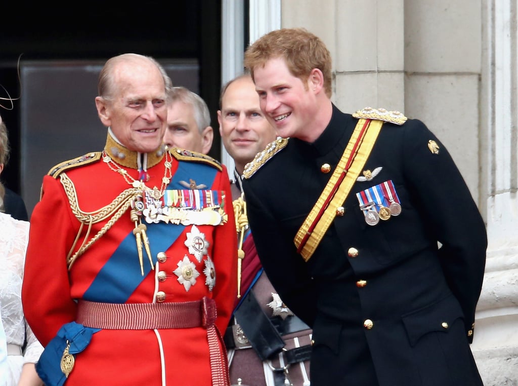 Pictured: Prince Philip and Prince Harry.