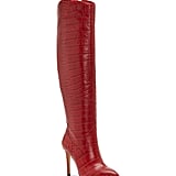 kervana croc embossed knee high boot vince camuto