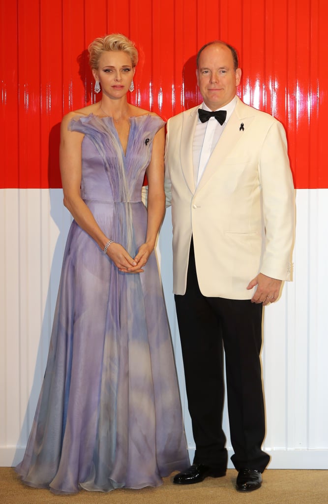 Princess Charlene Armani Dress at Red Cross Gala 2016