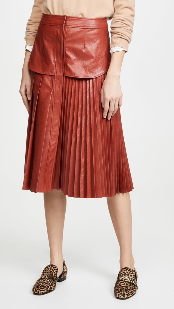 Faux Leather: Cedric Charlier Faux Leather Skirt