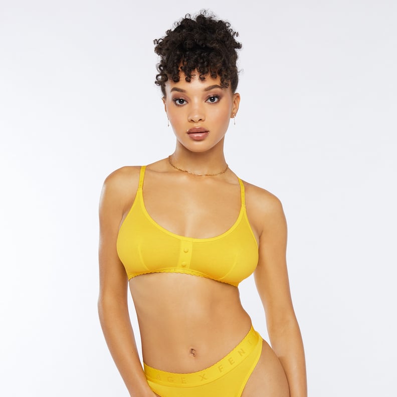 Savage X Cotton Jersey Bralette in Yellow