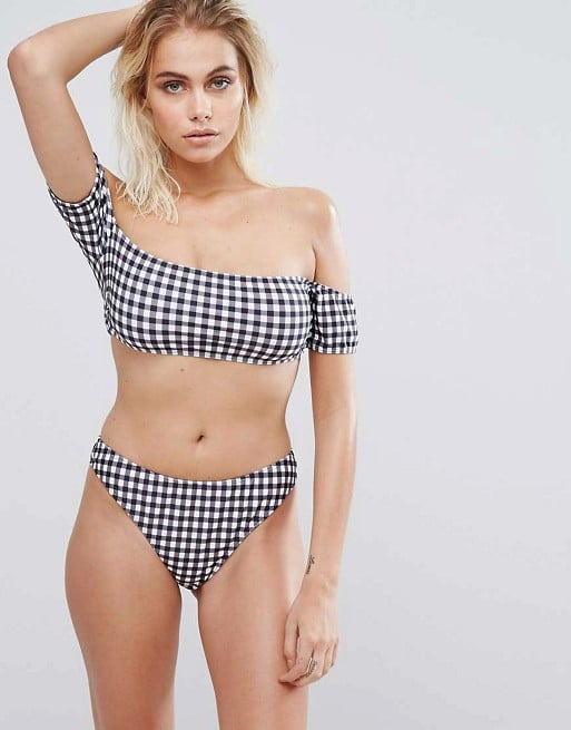 Missguided Gingham Bardot Bikini