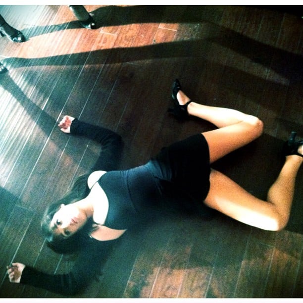 Lea was pooped after a long day of dance rehearsals on the Glee set in April 2013.
Source: Instagram user msleamichele