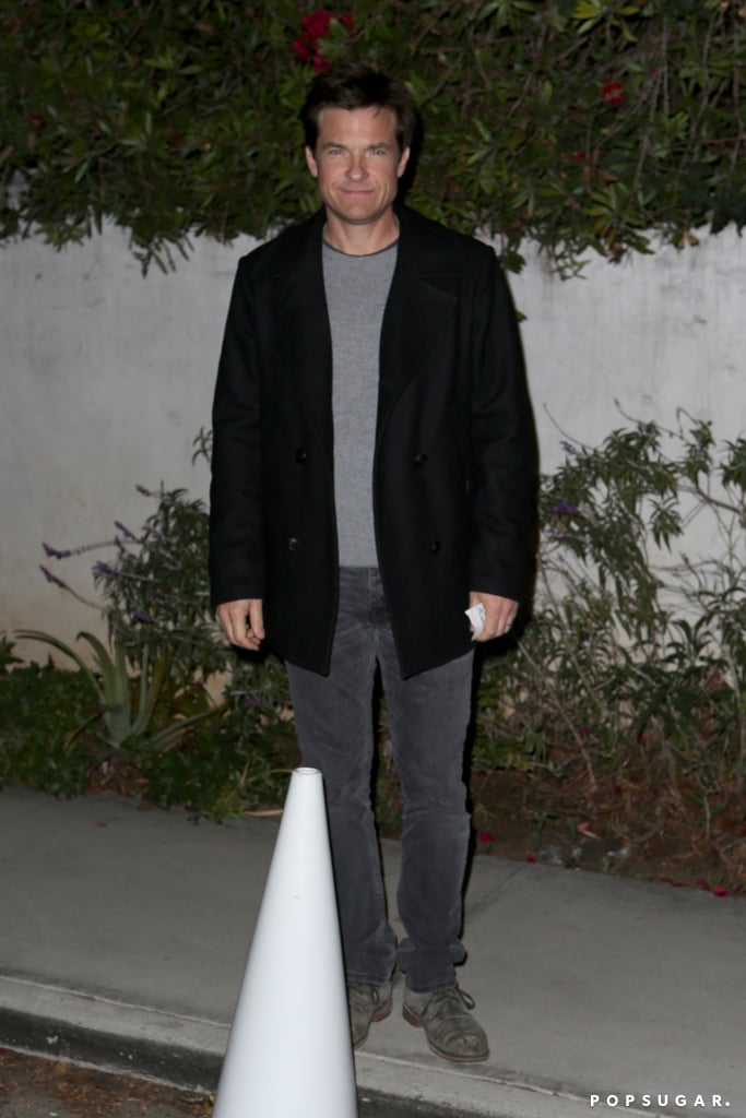 Jason Bateman smiled while walking to Bradley's birthday party.