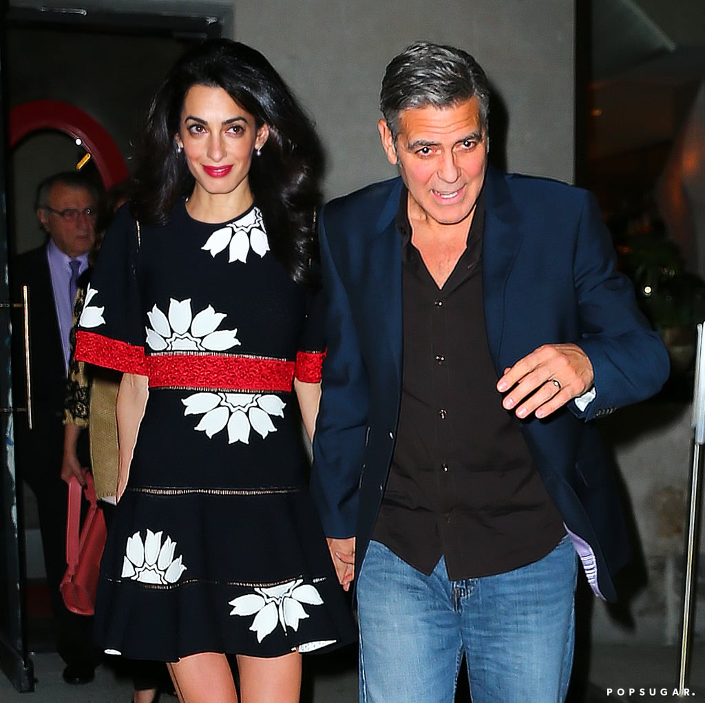 Amal Alamuddin and George Clooney With Her Parents | Photos