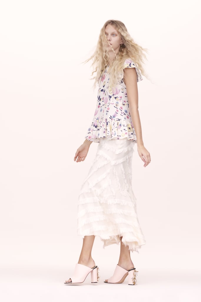 A floaty top paired with an equally floaty skirt.