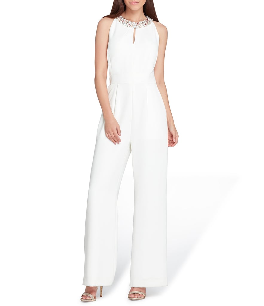 Beaded Necklace Halter Jumpsuit
