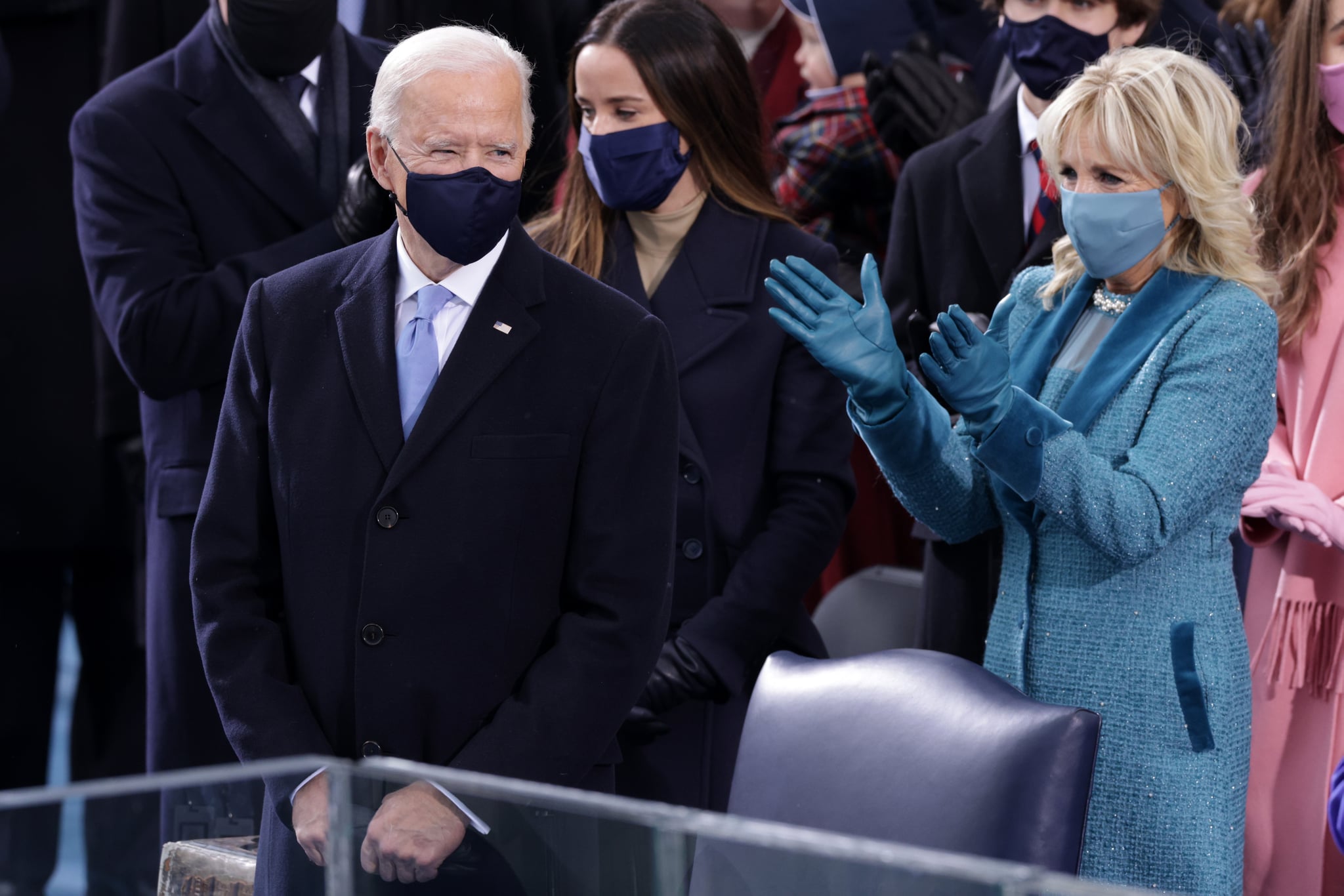 Jill Biden Wears Markarian At 2021 Presidential Inauguration Popsugar Fashion