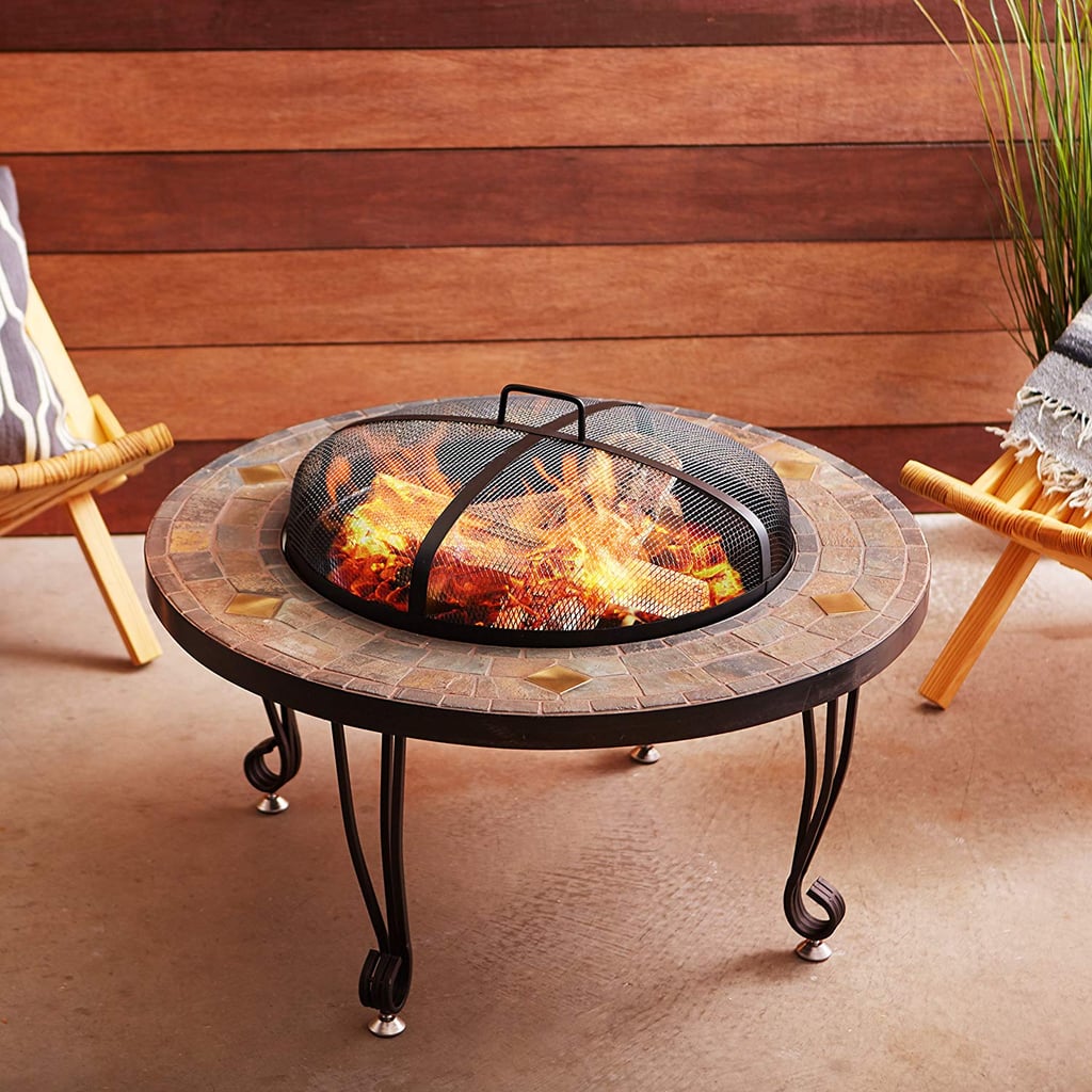 Natural Stone Fire Pit With Copper Accents