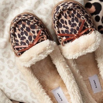 old navy faux fur slippers