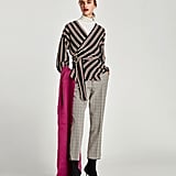 checked trousers womens zara
