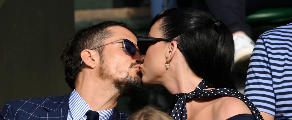 Katy Perry and Orlando Bloom Kiss at Wimbledon 2023