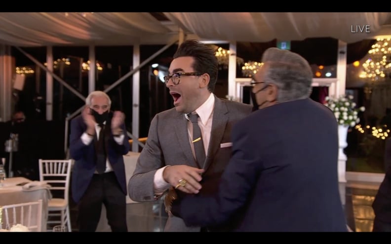 Dan and Eugene Levy at the 2020 Emmys