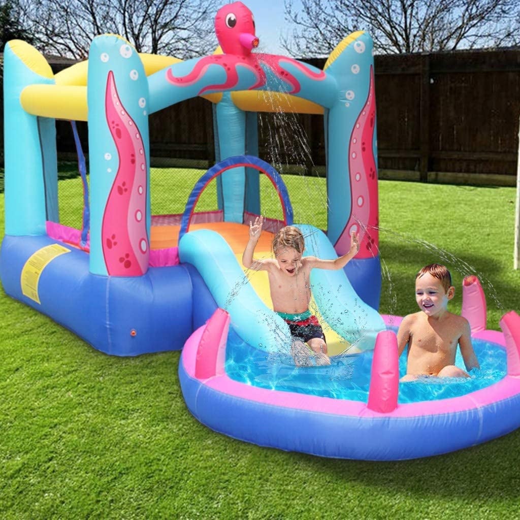 Inflatable Water Slide Park with Air Blower