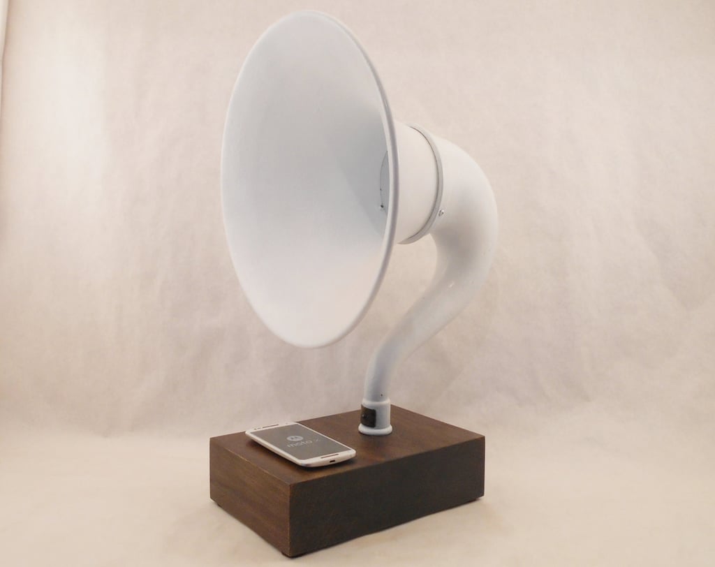"This antique horn wireless speaker ($549) is just a fun and unique statement piece for the home that can play whatever music you love from your phone!"