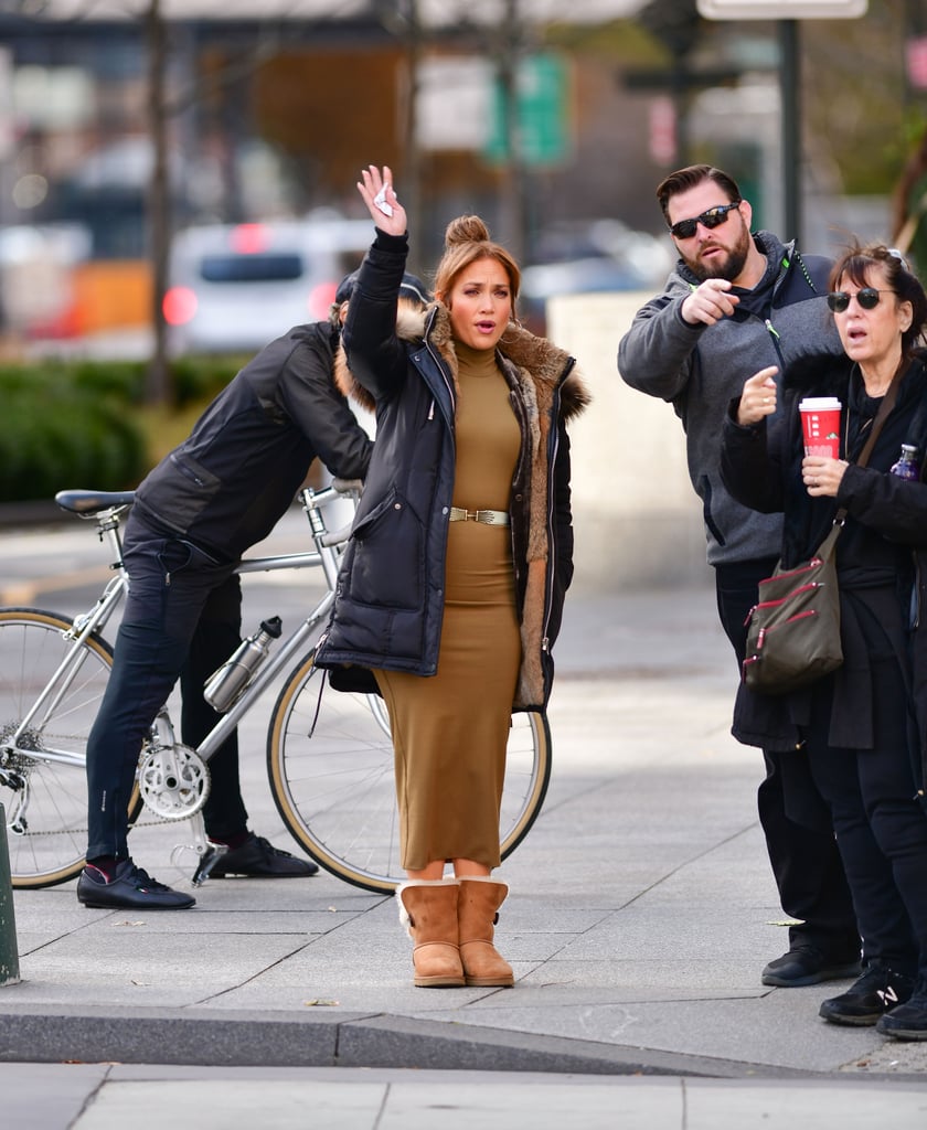 Jennifer Lopez Wearing UGG Boots in New York City