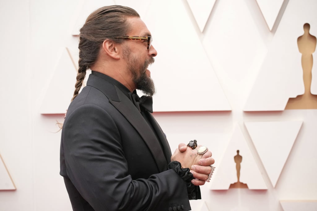 Jason Momoa's French Braid at the Oscars 2022