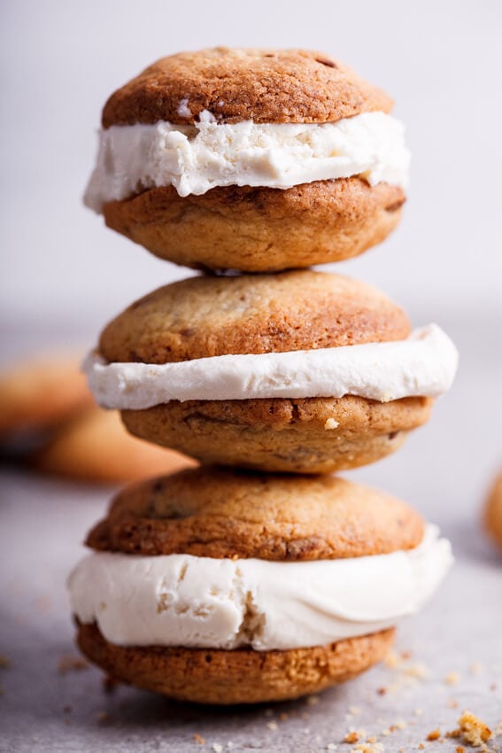 Chocolate Chip Cookie Ice Cream Sandwiches