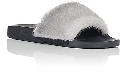 givenchy mink fur slides