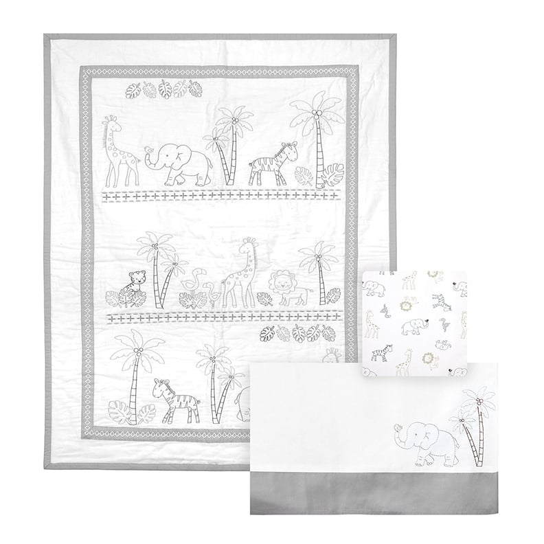 Just Born Animal Kingdom 3-Piece Crib Bedding Set