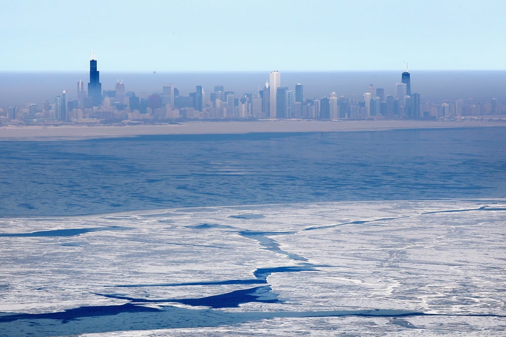 Chilly temperatures and major snowstorms have left Lake Michigan covered in ice.