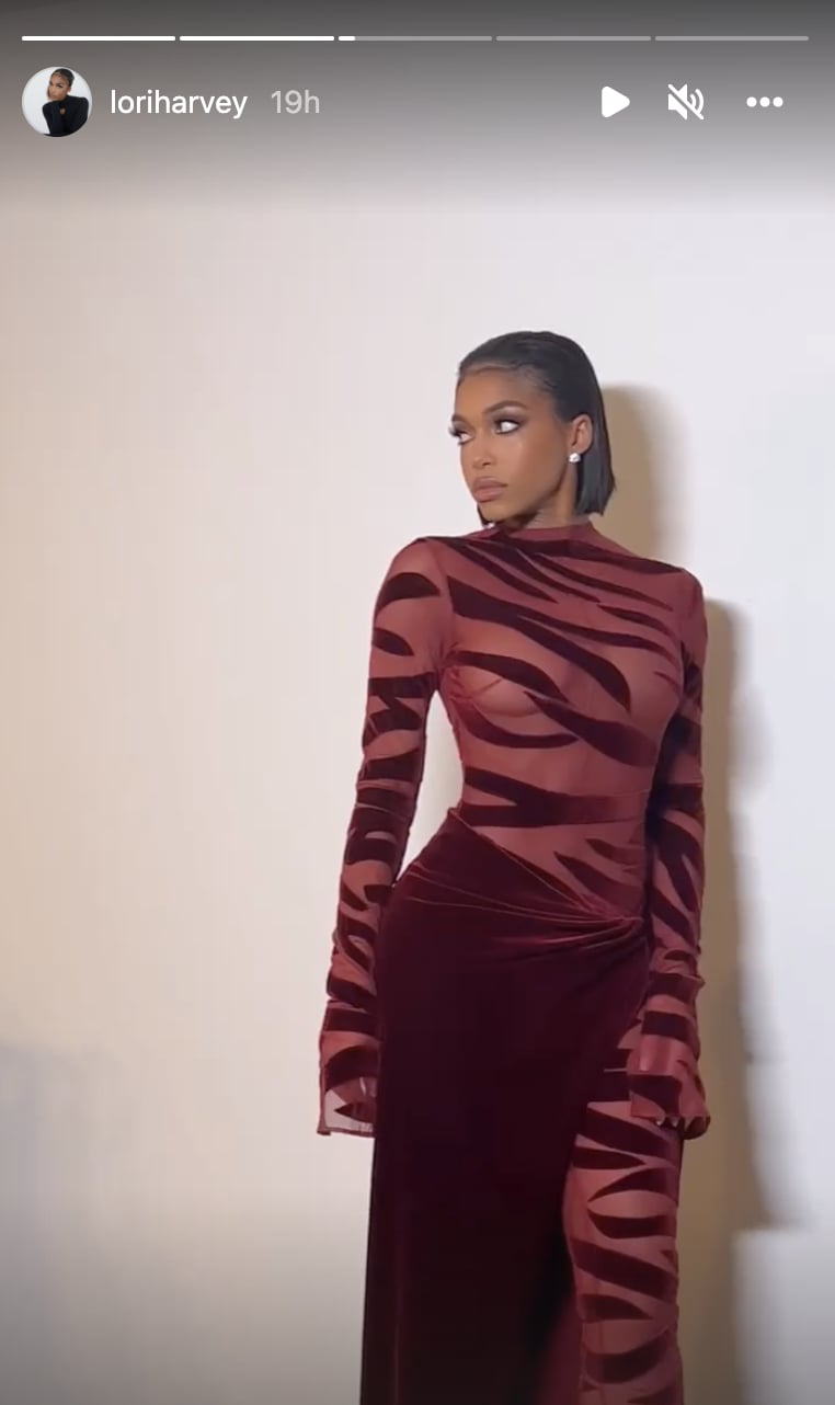 Lori Harvey Poses in LaQuan Smith on Instagram