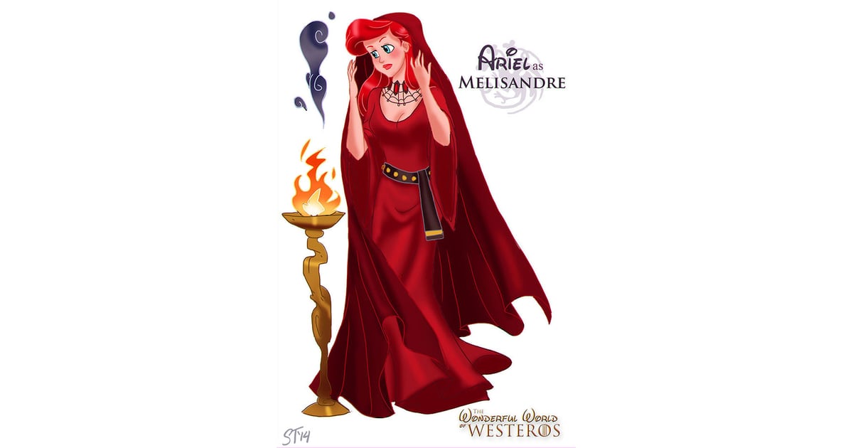 Ariel As Melisandre From Game Of Thrones Ariel From The Little Mermaid Art Popsugar Love