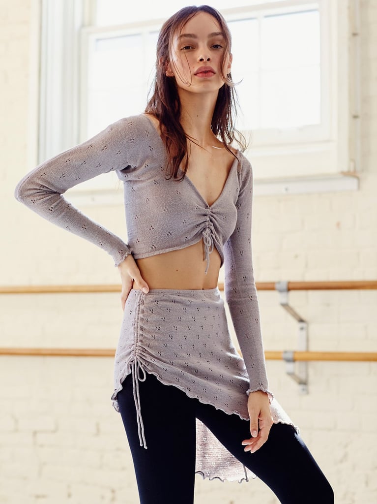FP Pointelle Asymmetrical Skirt