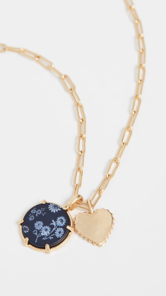 For the Blue-Lovers: Madewell Colorful Flower Charm Pendant