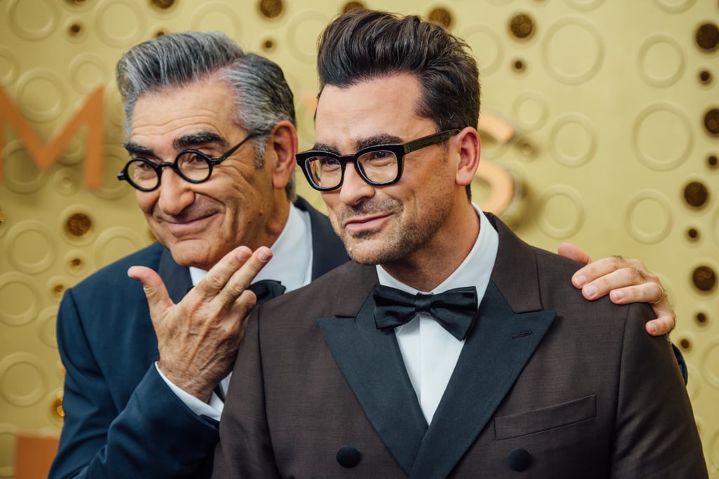 Eugene Levy and Dan Levy at the 2019 Emmys