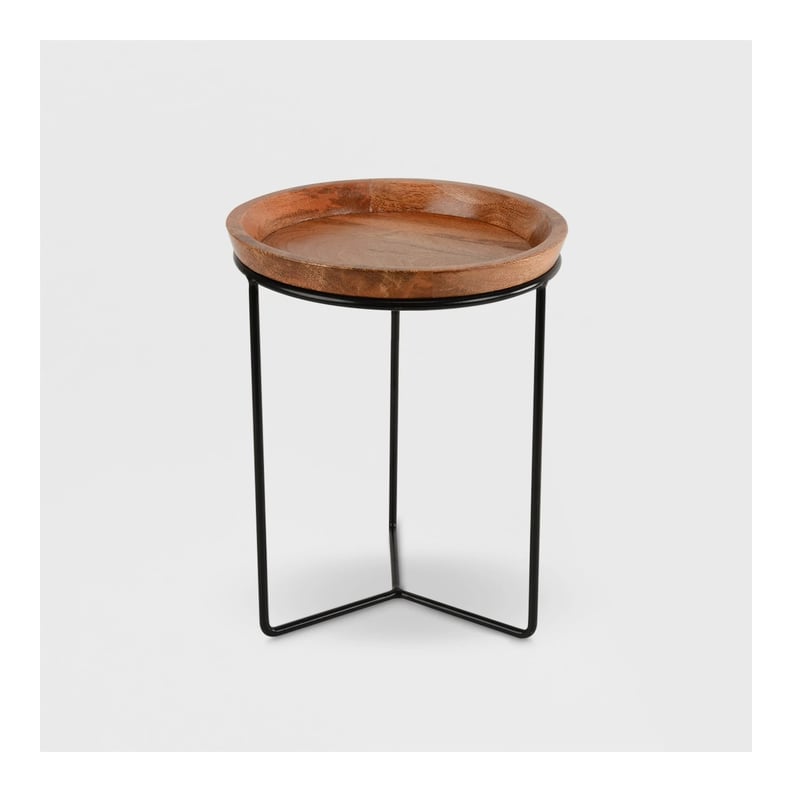 Black and Wood Plant Stand