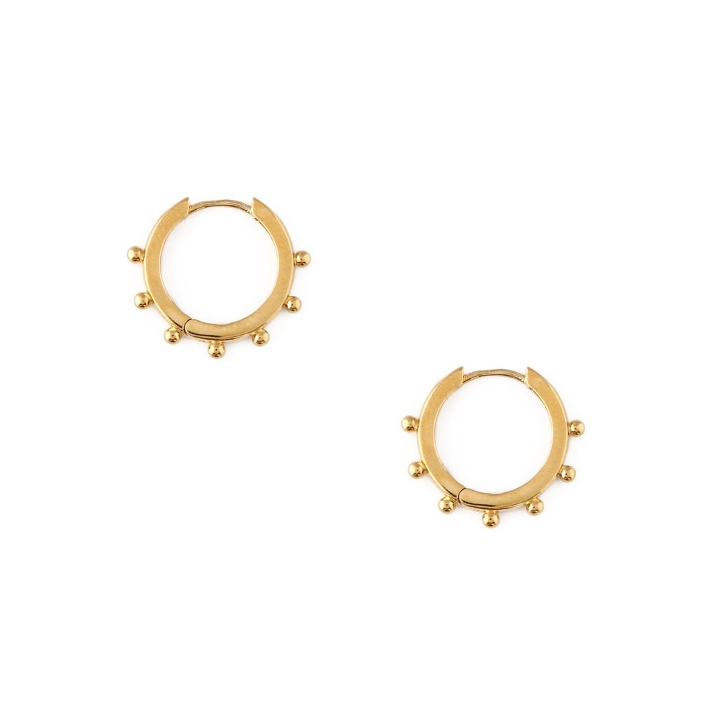 Orelia Bobble Huggie Hoop Earrings - Gold