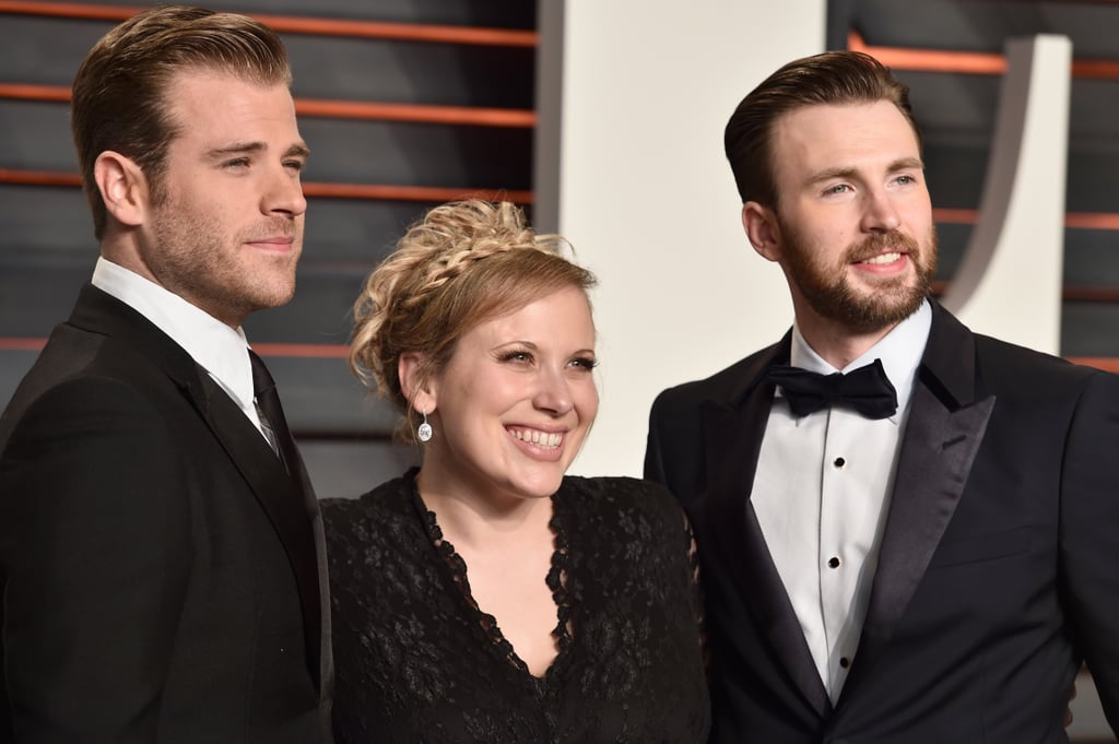 Chris Evans and His Sister at the Oscars 2016 | POPSUGAR ...