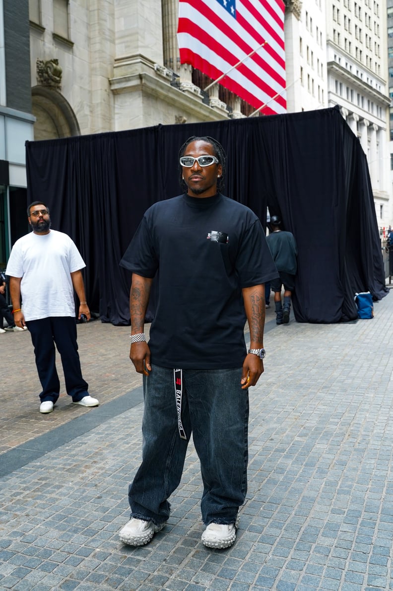 Pusha T Outside the Balenciaga Resort 2023 Show