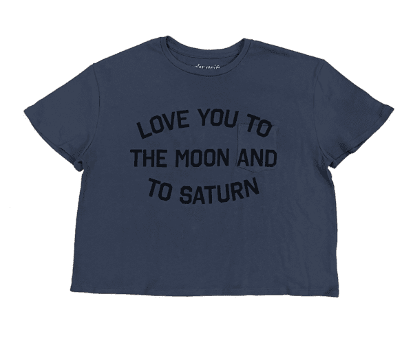 Taylor Swift To the Moon and Saturn Cropped Pocket T-Shirt