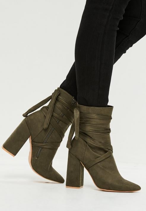 Missguided Khaki Ankle Boots