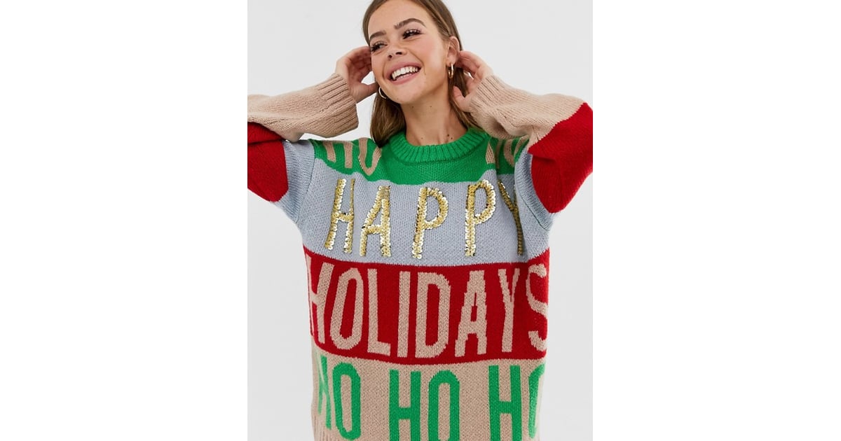 oversized christmas sweater dress
