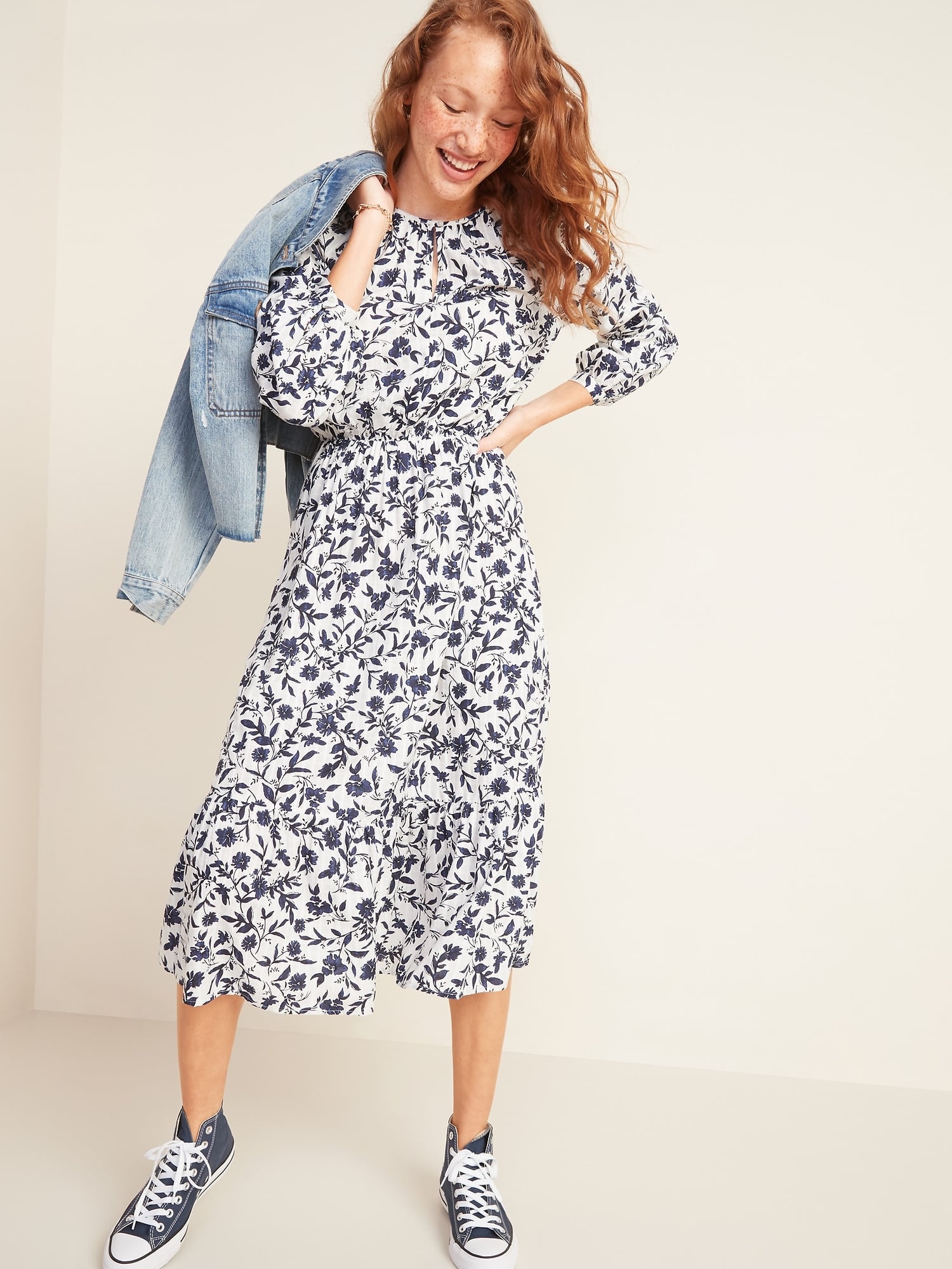 Floral Print Midi Dress These 13 Fall Dresses Look Way More