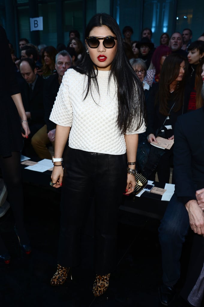 Add a Pop of Print to a Black and White Look With Your Shoes Add a Pop of Print to a Black and White Look With Your Shoes