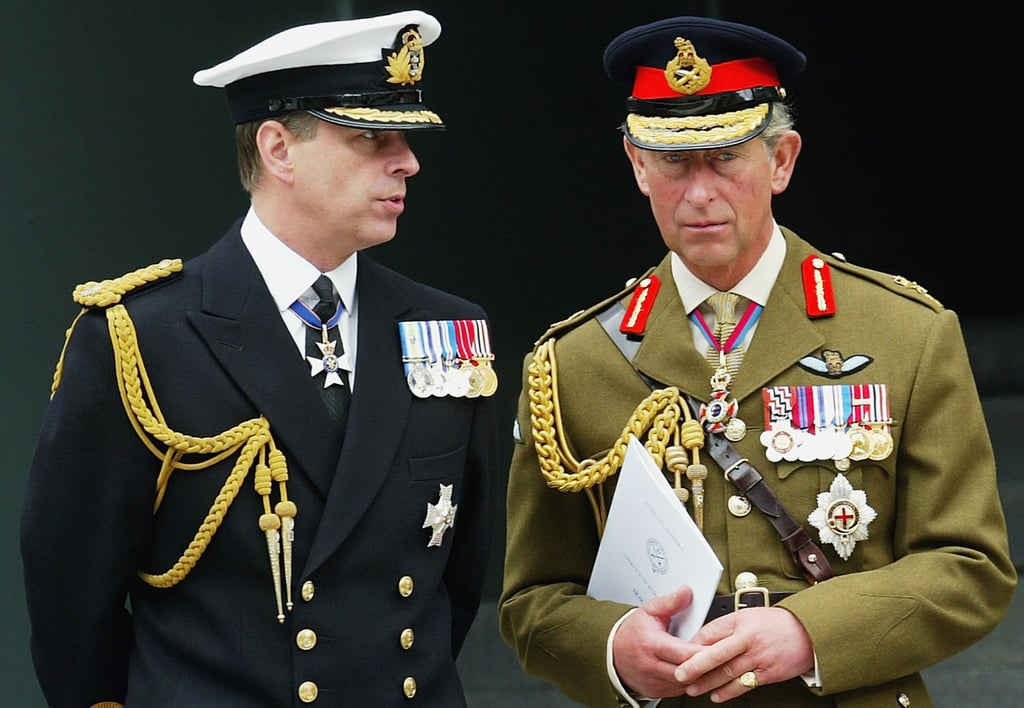 Prince Andrew and Prince Charles at an Iraq Memorial Service in London in 2003
