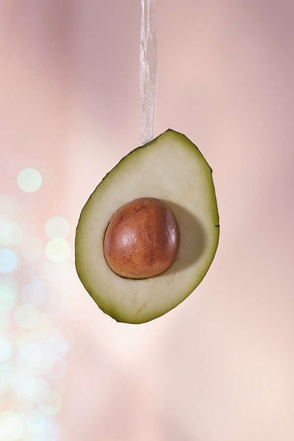 Creamy Avocado Christmas Ornament