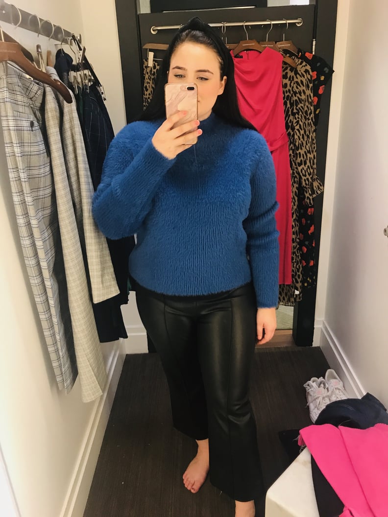 Fuzzy Sweater and Vegan Leather Pants