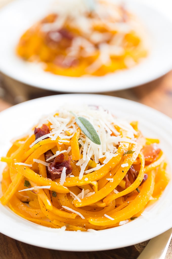 Roasted Butternut Noodles With Crispy Prosciutto