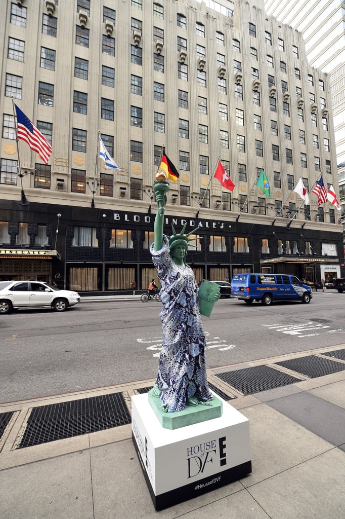 Lady Liberty in a DVF Wrap Dress