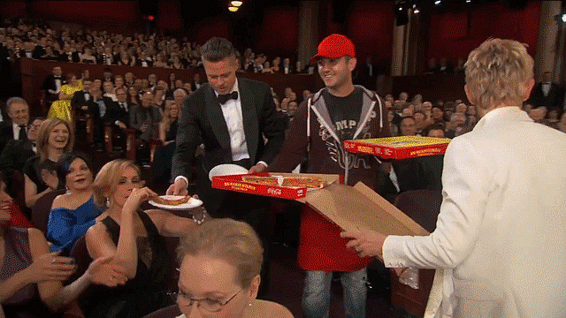The Oscars Turn Into a Full-On Pizza Party