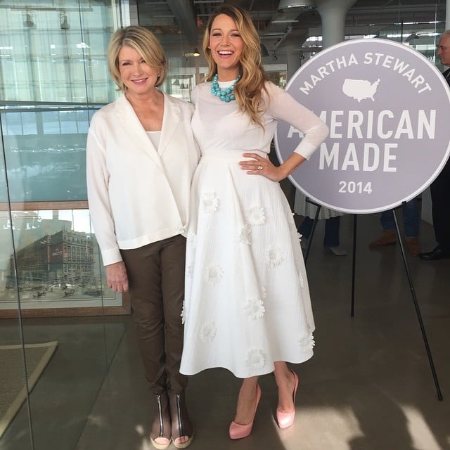 Blake posed with her friend and neighbor, Martha Stewart, in this sweet snap.