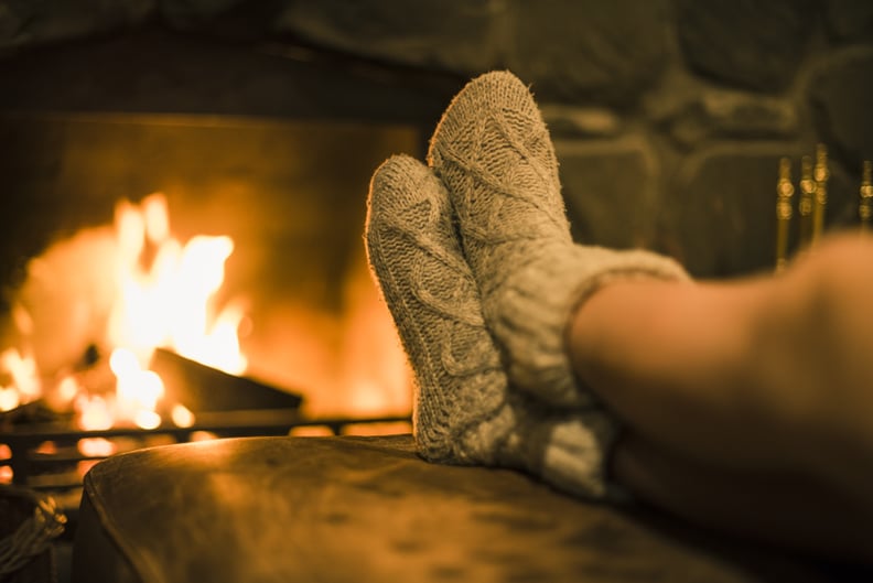Cozy fires and hot chocolate.