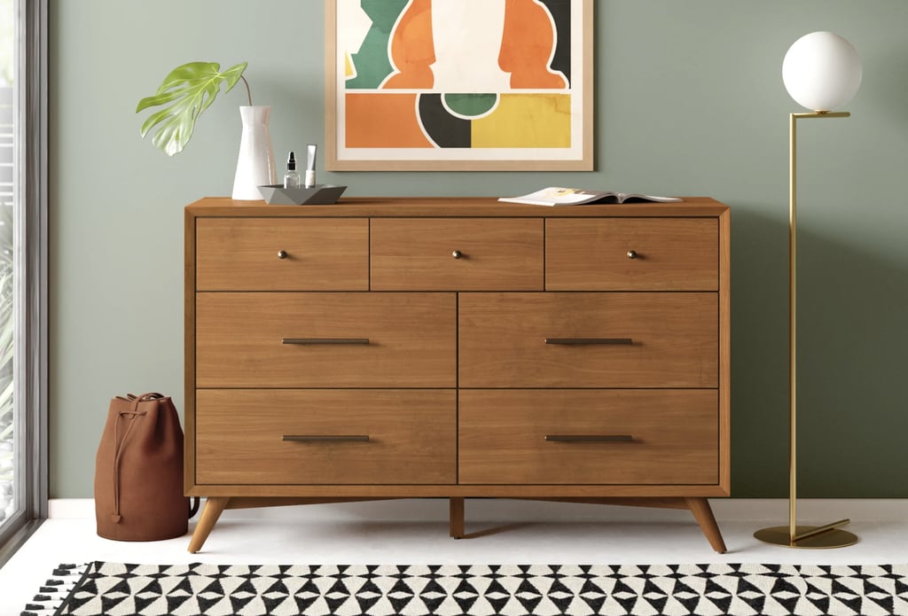 A Mid-Century Modern Dresser: AllModern Williams 7 Drawer Solid Wood Standard Dresser/Chest