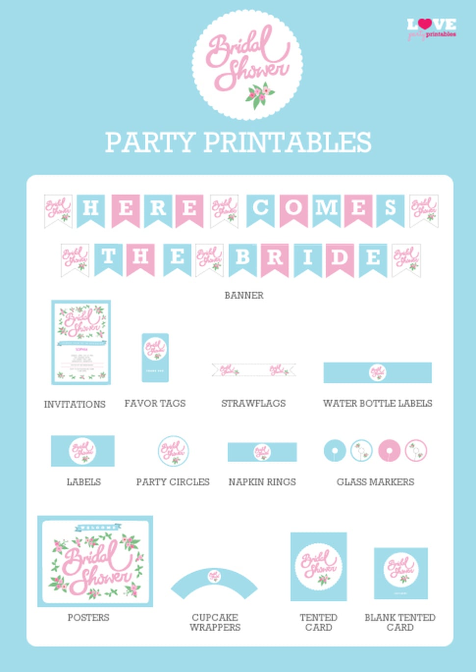 Free Bridal Shower Printables | PS Smart Living