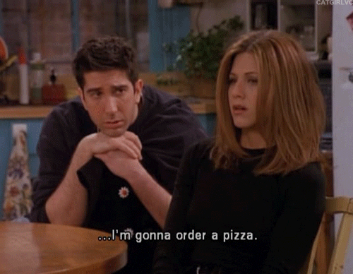 When she's sad, she orders pizza.